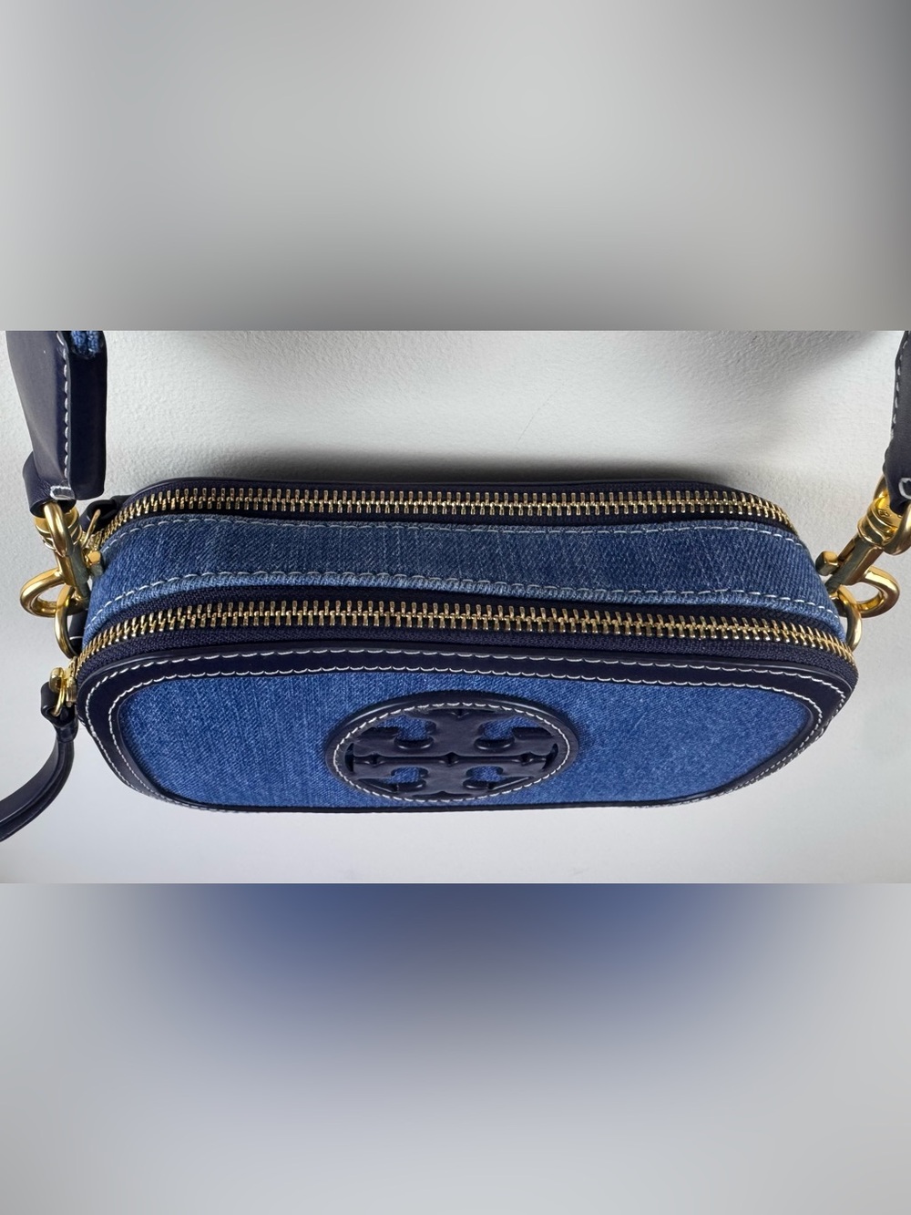Tory Burch Miller Denim Mini Crossbody Bag with Dust Bag - Picture 5 of 16